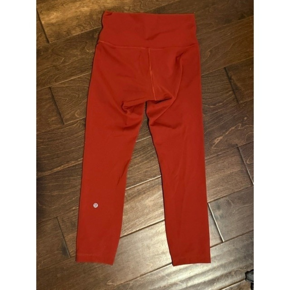 Lululemon Align High-Rise Crop 21" Leggings Burnt Orange Red Size 6 LW5DJ0S